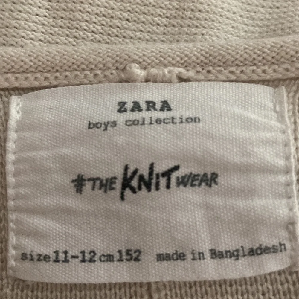 Zara Boys Collection Knit Wear Long Sleeve Top Oatmeal Size 11-12